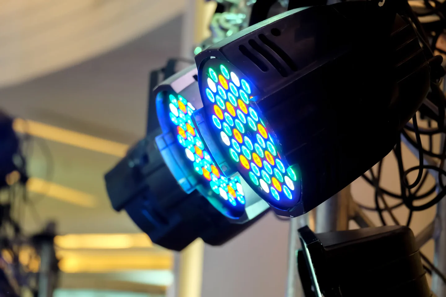 Colored Led Par Light On Truss