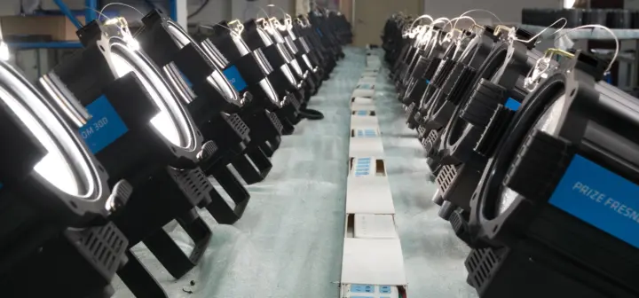 Fresnel light aging testing in production line