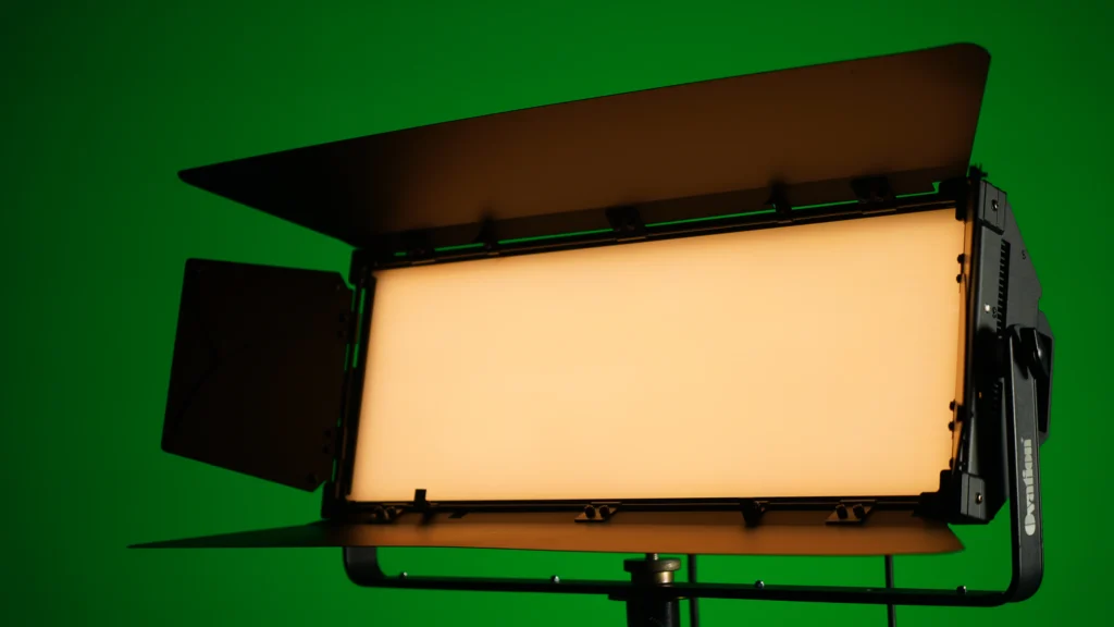 Led Panel Light Warm White With Green Background