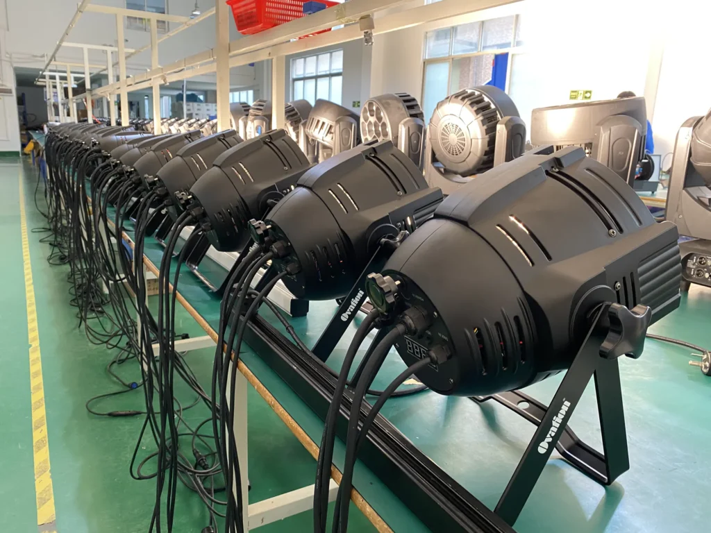 Led Par Lights On Production Line