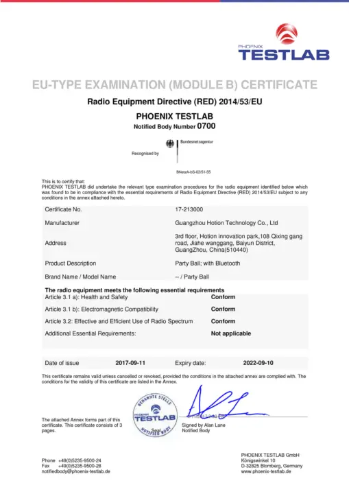 Red Certificate Party Ball