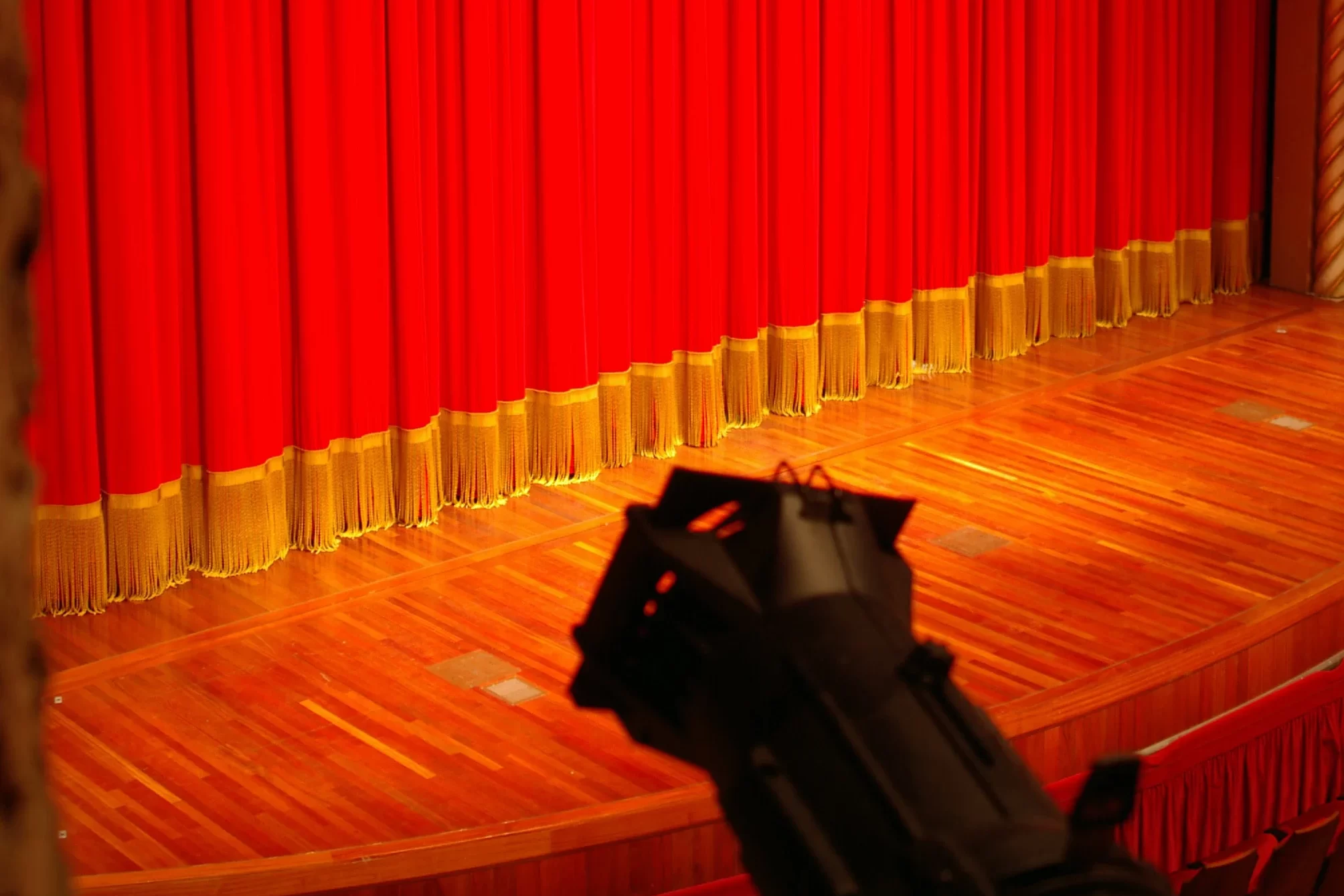 Theatre stage light up by an ellipsoidal light